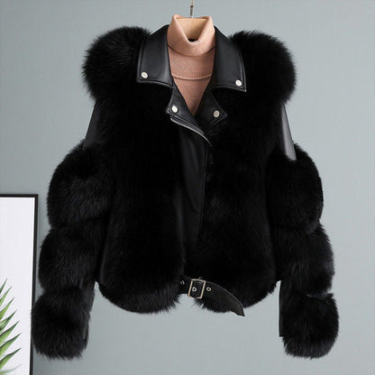 Amara Faux Leather Fur Lined Jacket